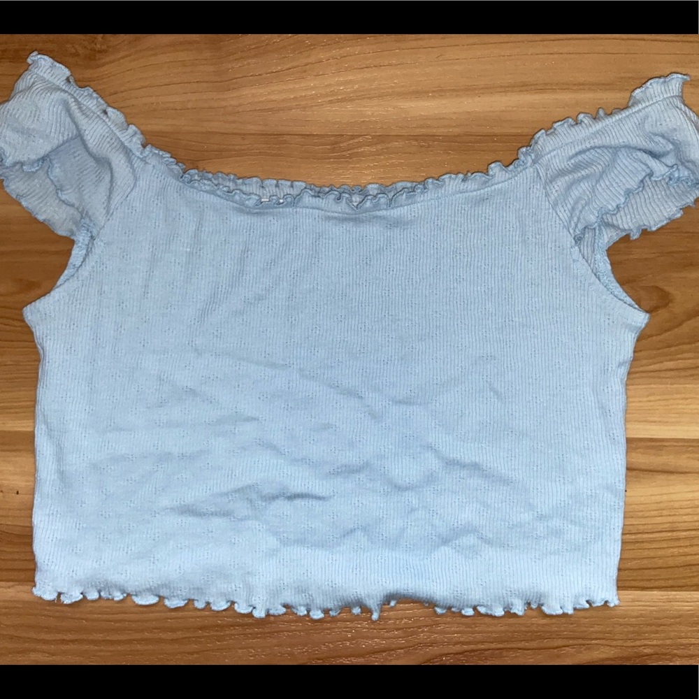 Cropped off the shoulder top